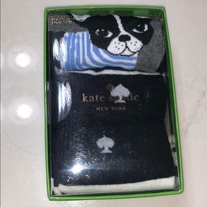 Kate Spade 3 sock pack- bulldog
